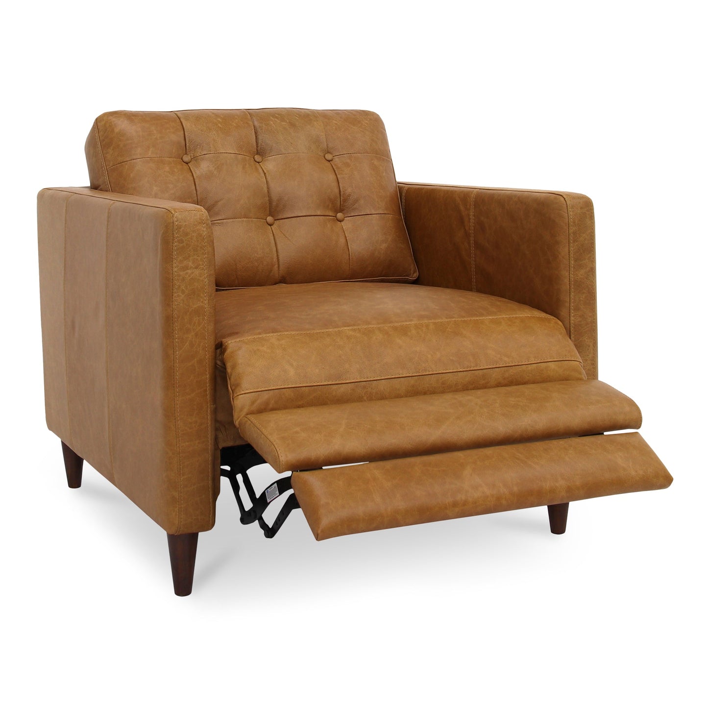 Bridgers Tan Leather Power Recliner Chair - Ornate Home
