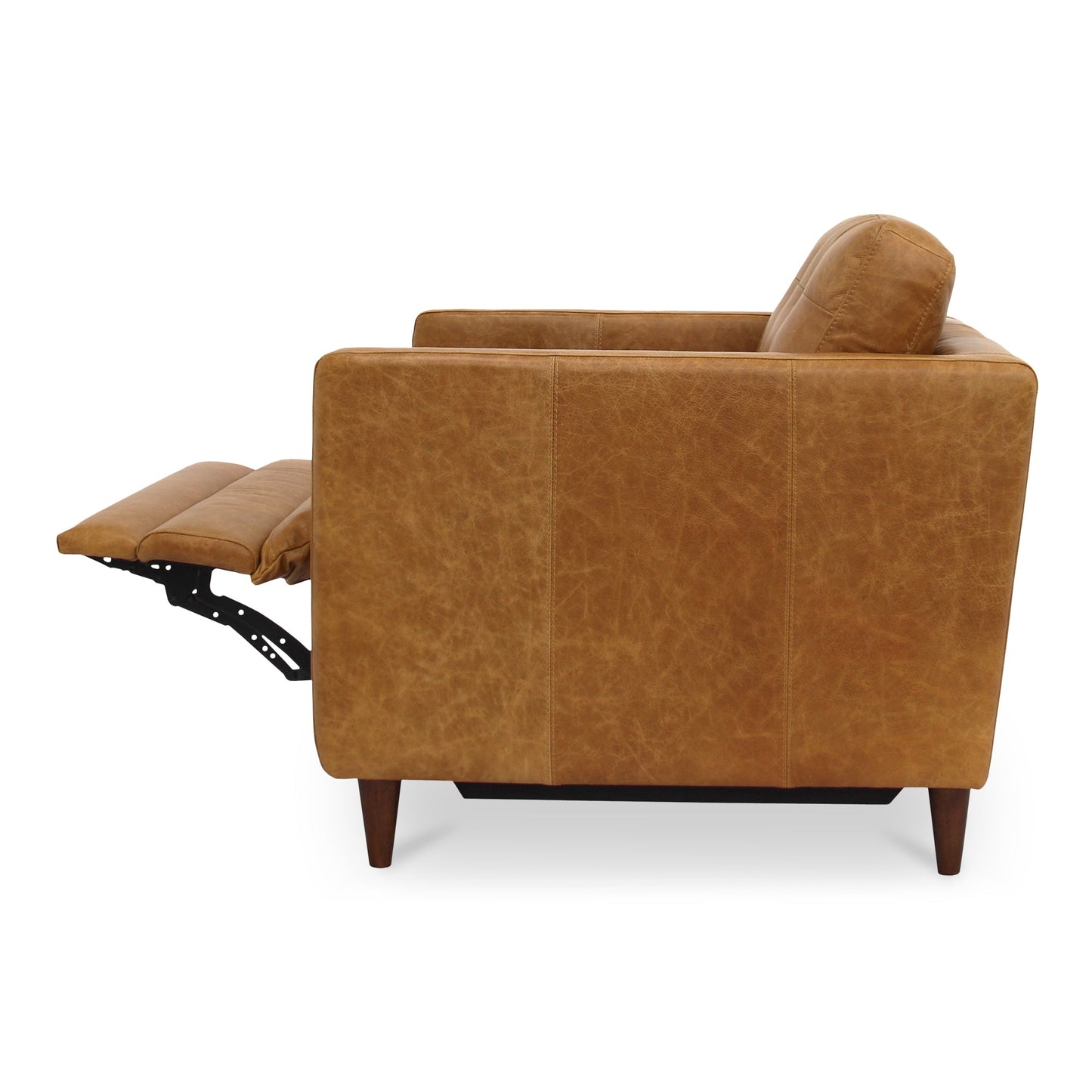 Bridgers Tan Leather Power Recliner Chair - Ornate Home