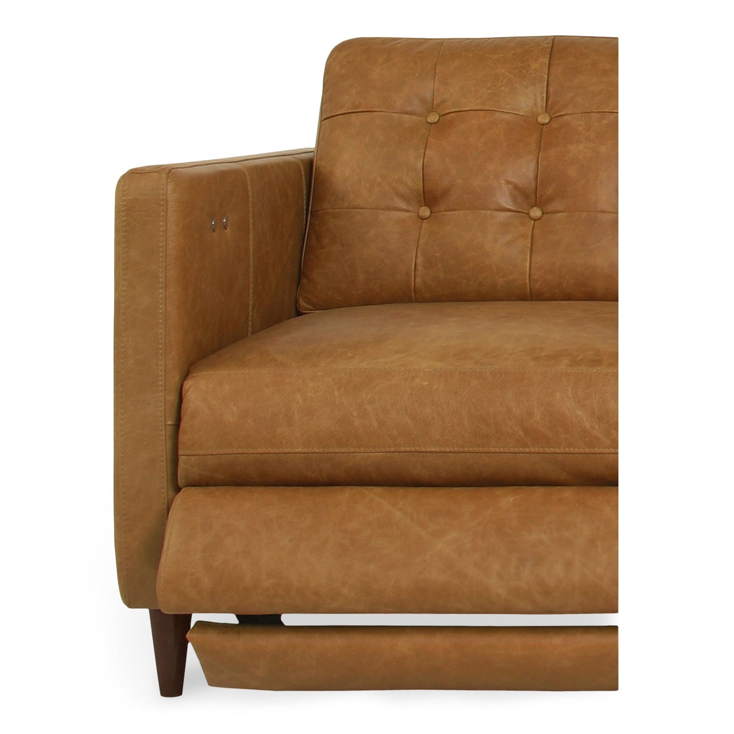 Bridgers Tan Leather Power Recliner Chair - Ornate Home