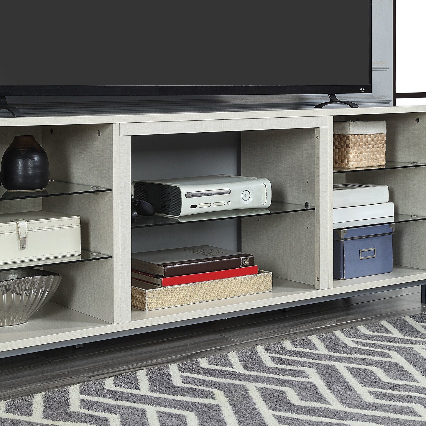 Brighton 60" TV Stand in Beige - Ornate Home