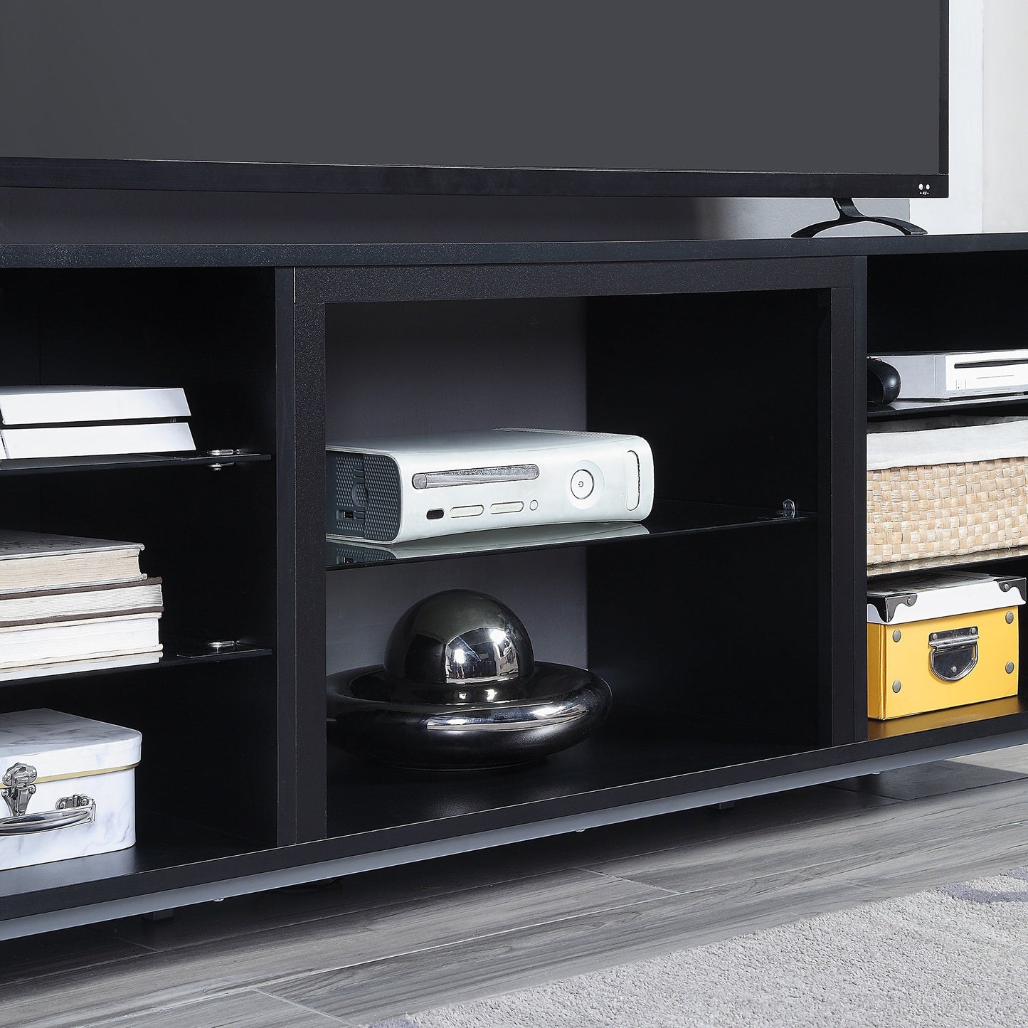 Brighton 60" TV Stand in Onyx - Ornate Home