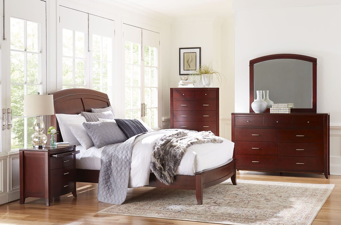 Brighton Charging Station Nightstand in Cinnamon - Ornate Home