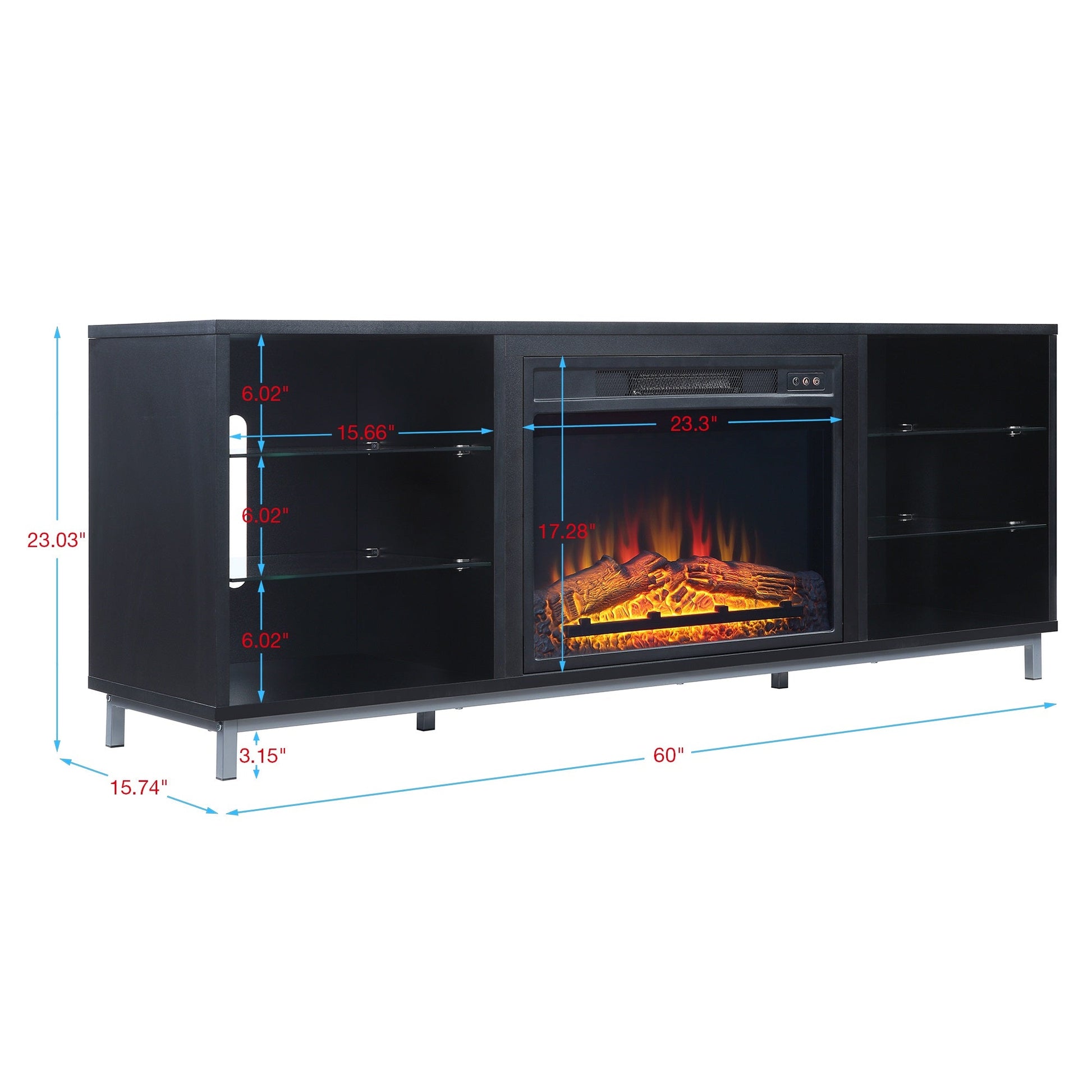 Brighton Fireplace in Onyx - Ornate Home