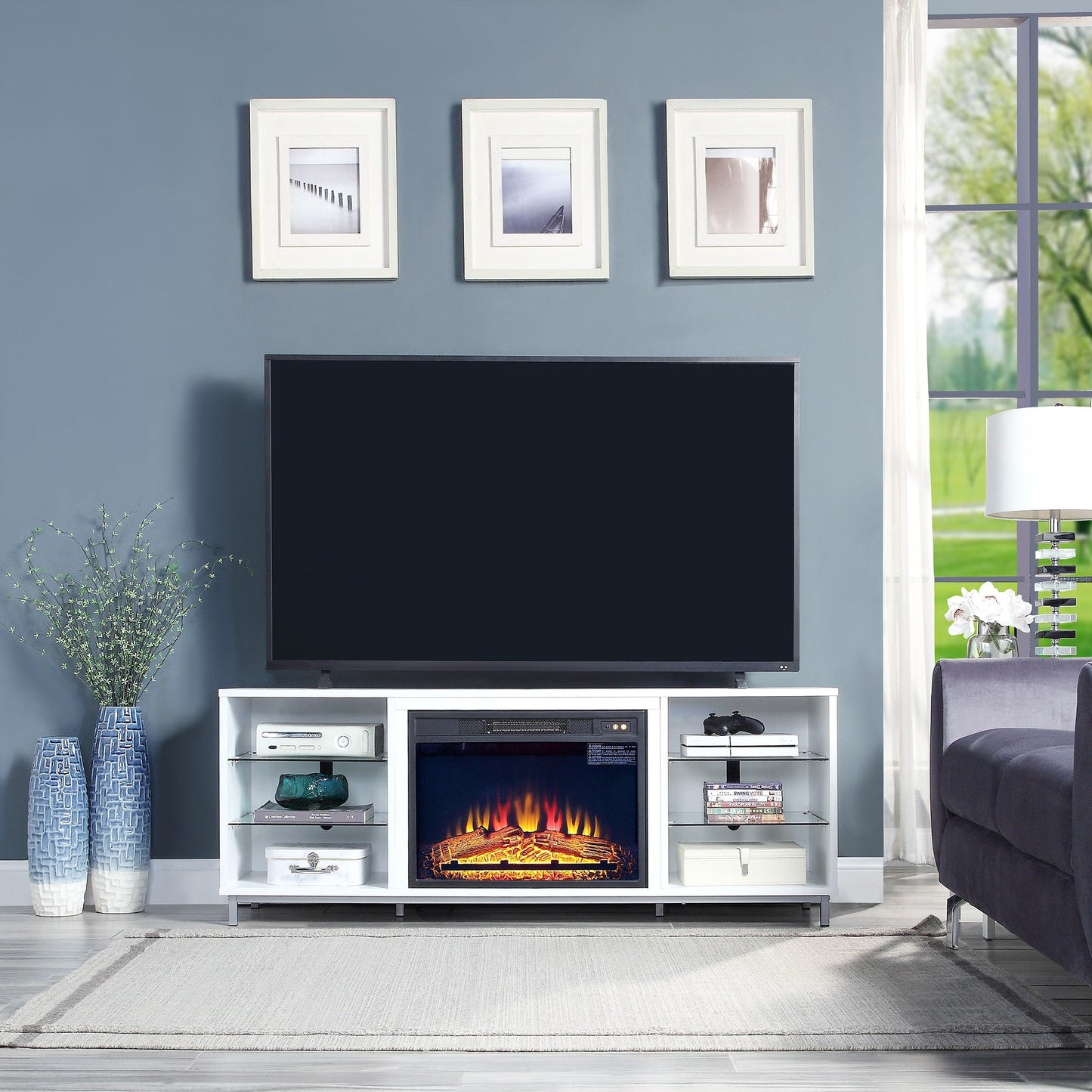 Brighton Fireplace in White - Ornate Home