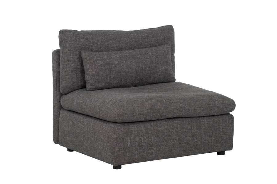Divani Casa Paseo Charcoal Modular Sectional Sofa w/ Console Create your own Style - Ornate Home