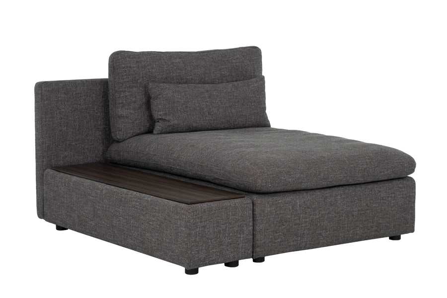 Divani Casa Paseo Charcoal Modular Sectional Sofa w/ Console Create your own Style - Ornate Home