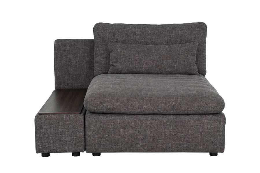 Divani Casa Paseo Charcoal Modular Sectional Sofa w/ Console Create your own Style - Ornate Home
