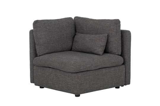 Divani Casa Paseo Charcoal Modular Sectional Sofa w/ Console Create your own Style - Ornate Home