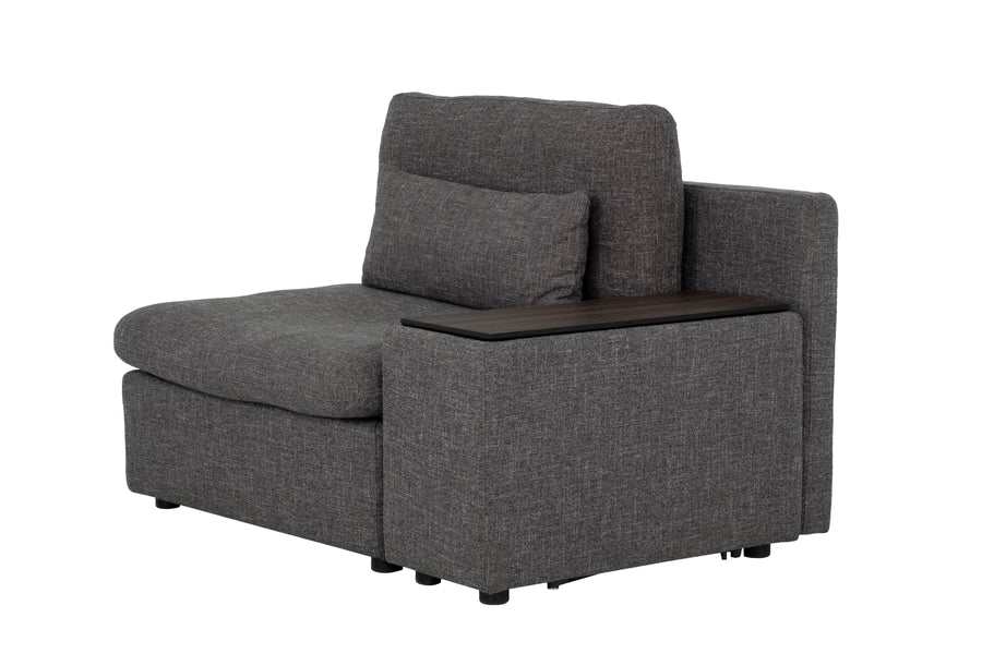 Divani Casa Paseo Charcoal Modular Sectional Sofa w/ Console Create your own Style - Ornate Home