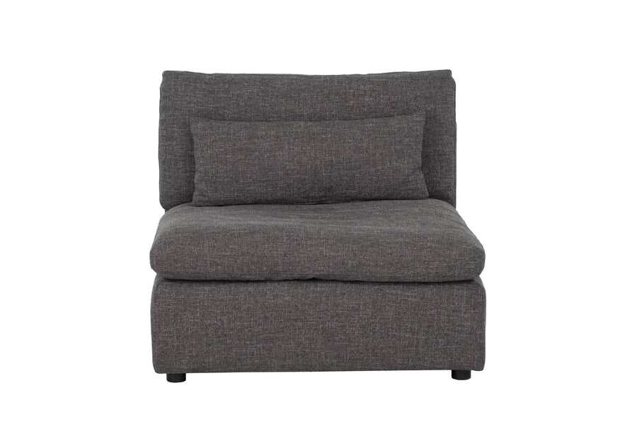 Divani Casa Paseo Charcoal Modular Sectional / 4pc - Ornate Home