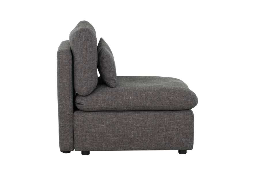 Divani Casa Paseo Charcoal Modular Sectional / 4pc - Ornate Home