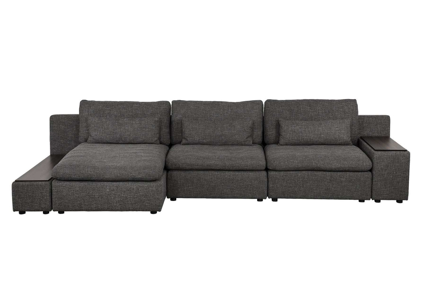 Divani Casa Paseo Charcoal Modular Sectional / 3pc - Ornate Home