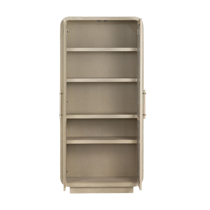 Bristol Tan Curio Cabinet - Ornate Home