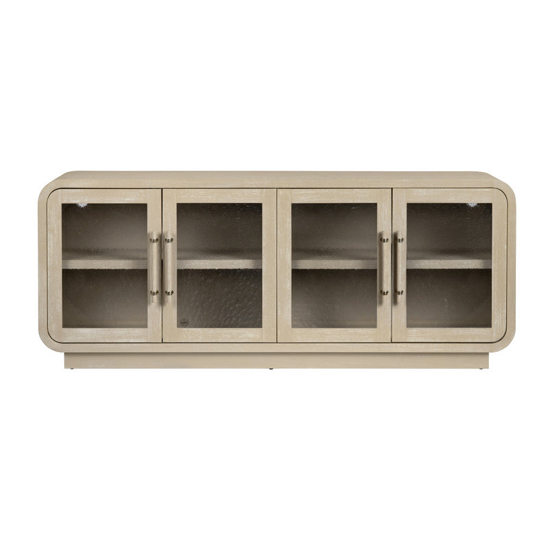 Bristol Tan Four-Door Cabinet - Ornate Home