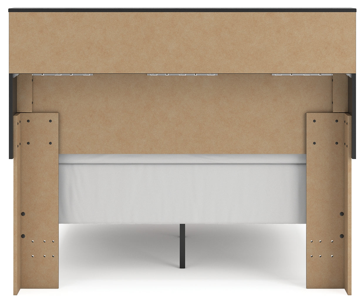 Broachmyn Black/Gray Full Bookcase Bed- Viva Furn