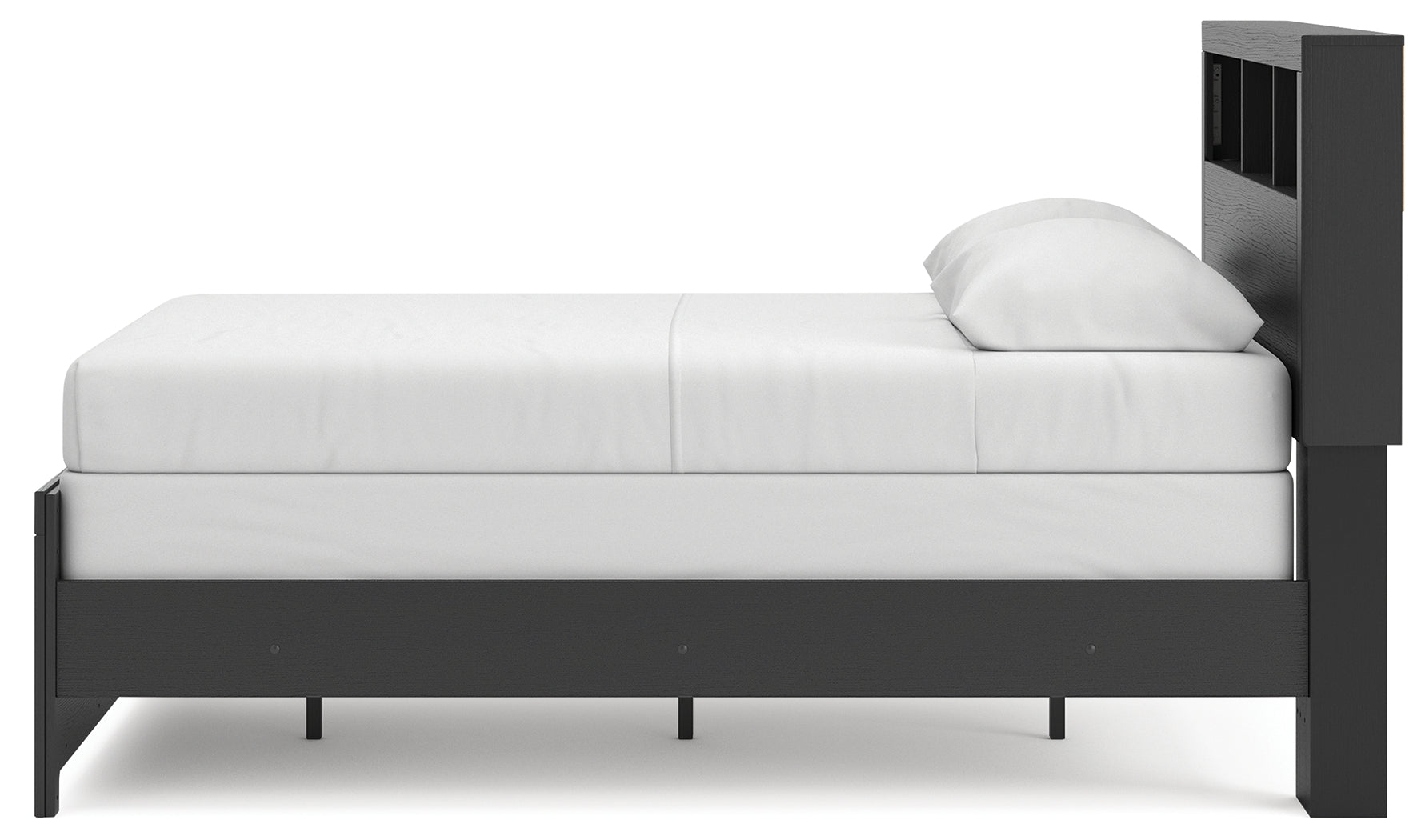 Broachmyn Black/Gray Full Bookcase Bed- Viva Furn