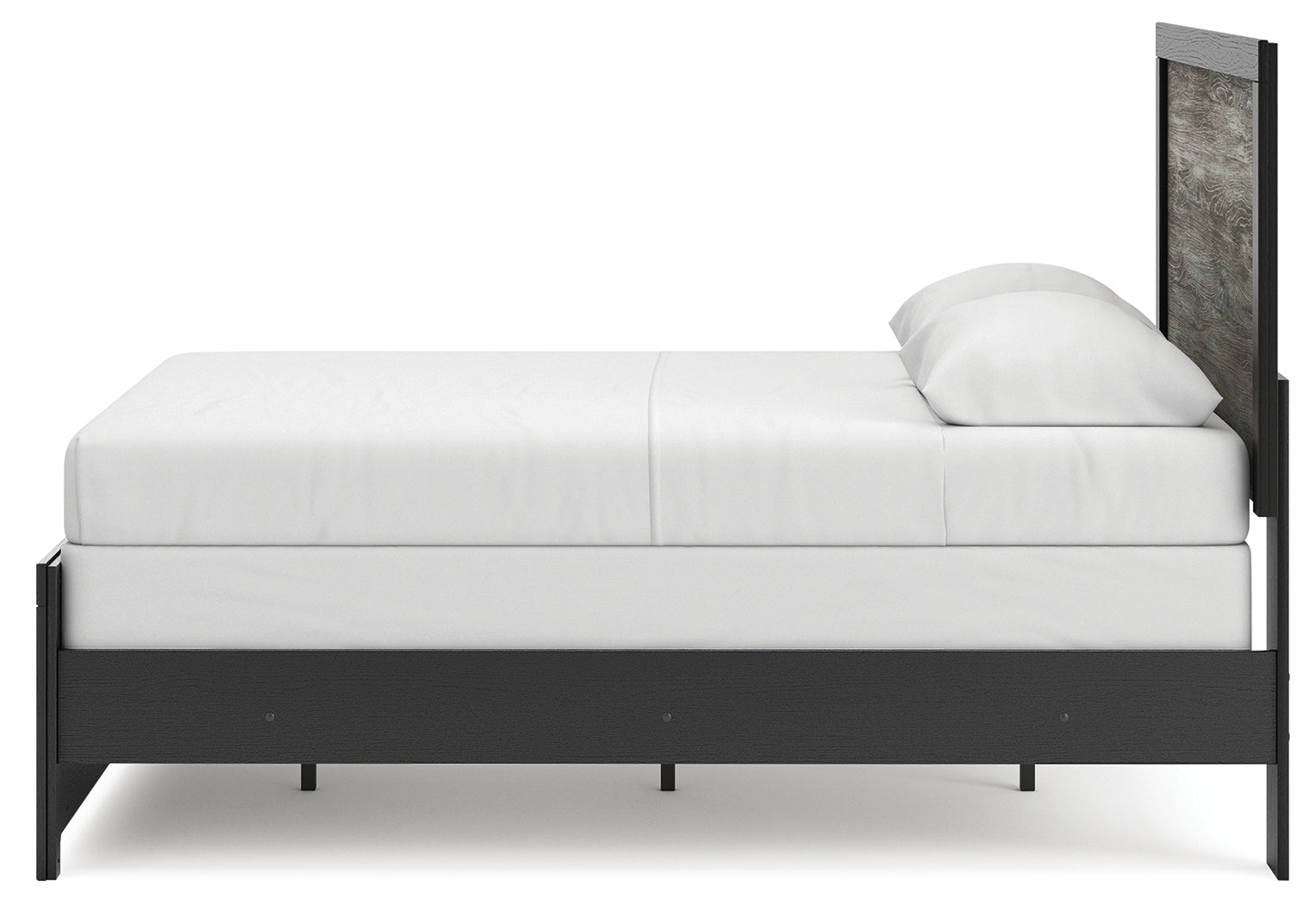 Broachmyn Black/Gray Full Panel Bed- Viva Furn
