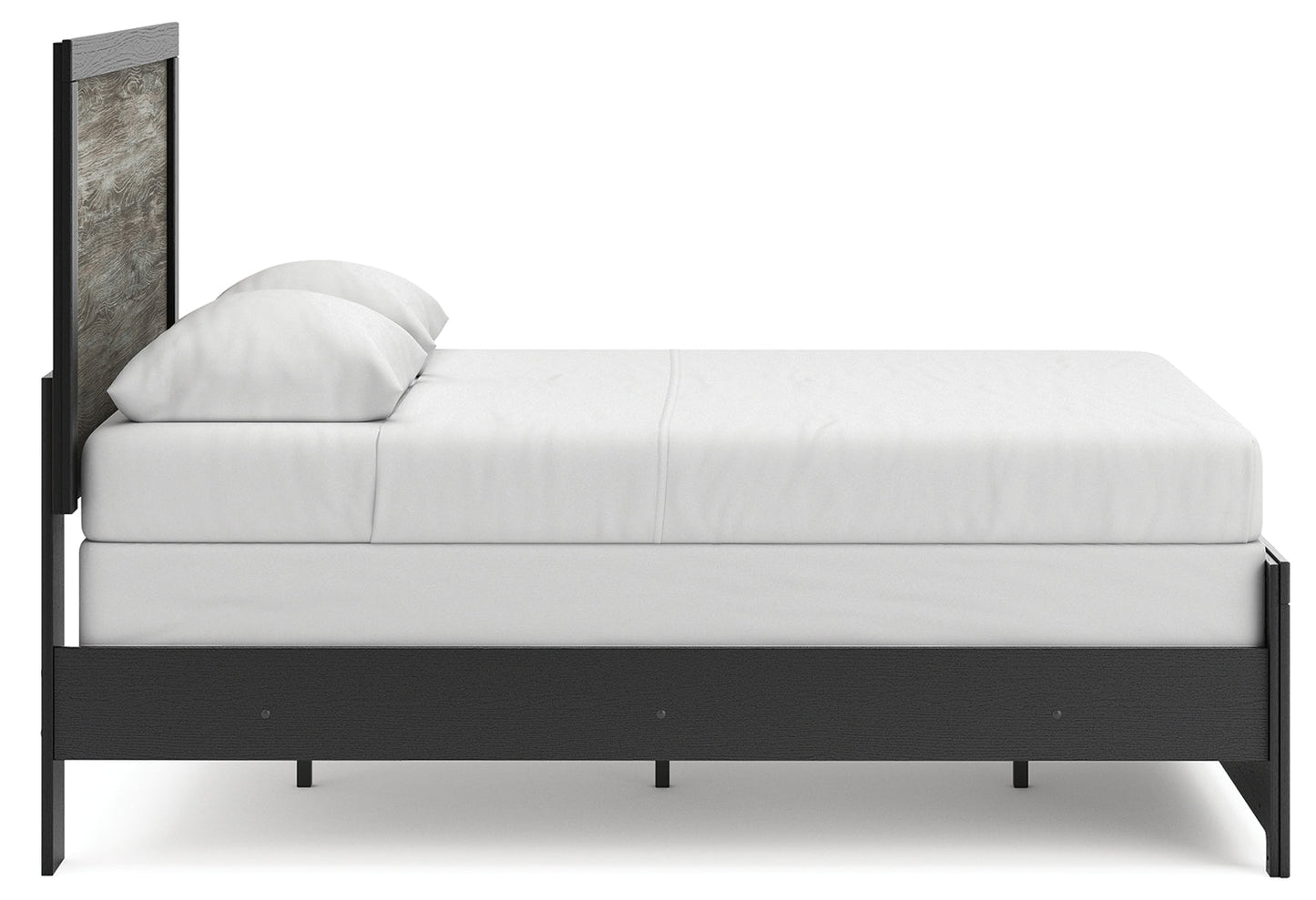 Broachmyn Black/Gray Full Panel Bed- Viva Furn