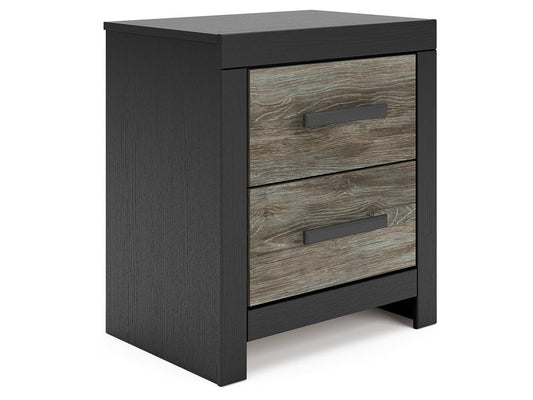 Broachmyn Black/Gray Nightstand- Viva Furn
