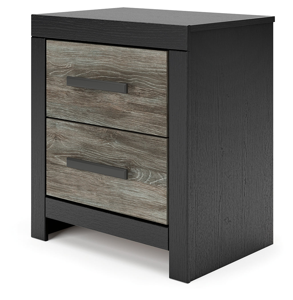 Broachmyn Black/Gray Nightstand- Viva Furn