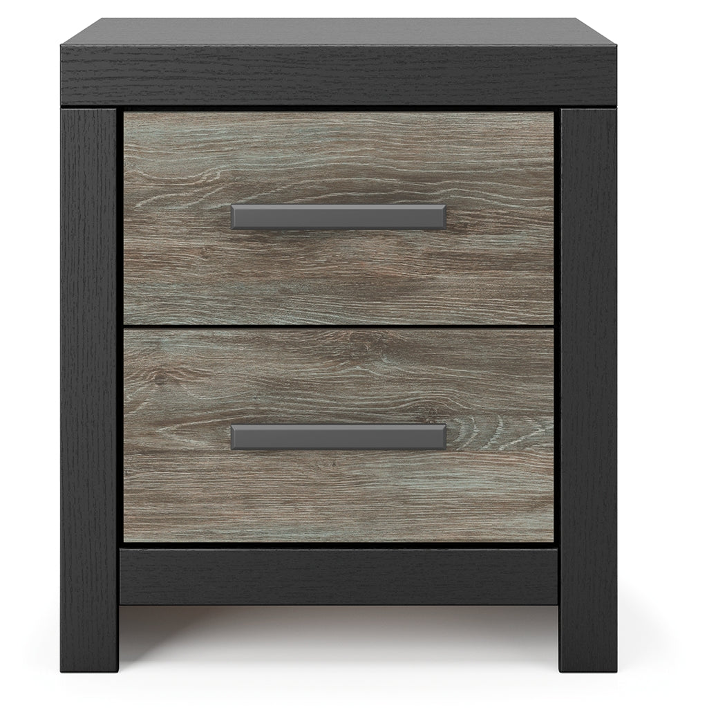 Broachmyn Black/Gray Nightstand- Viva Furn