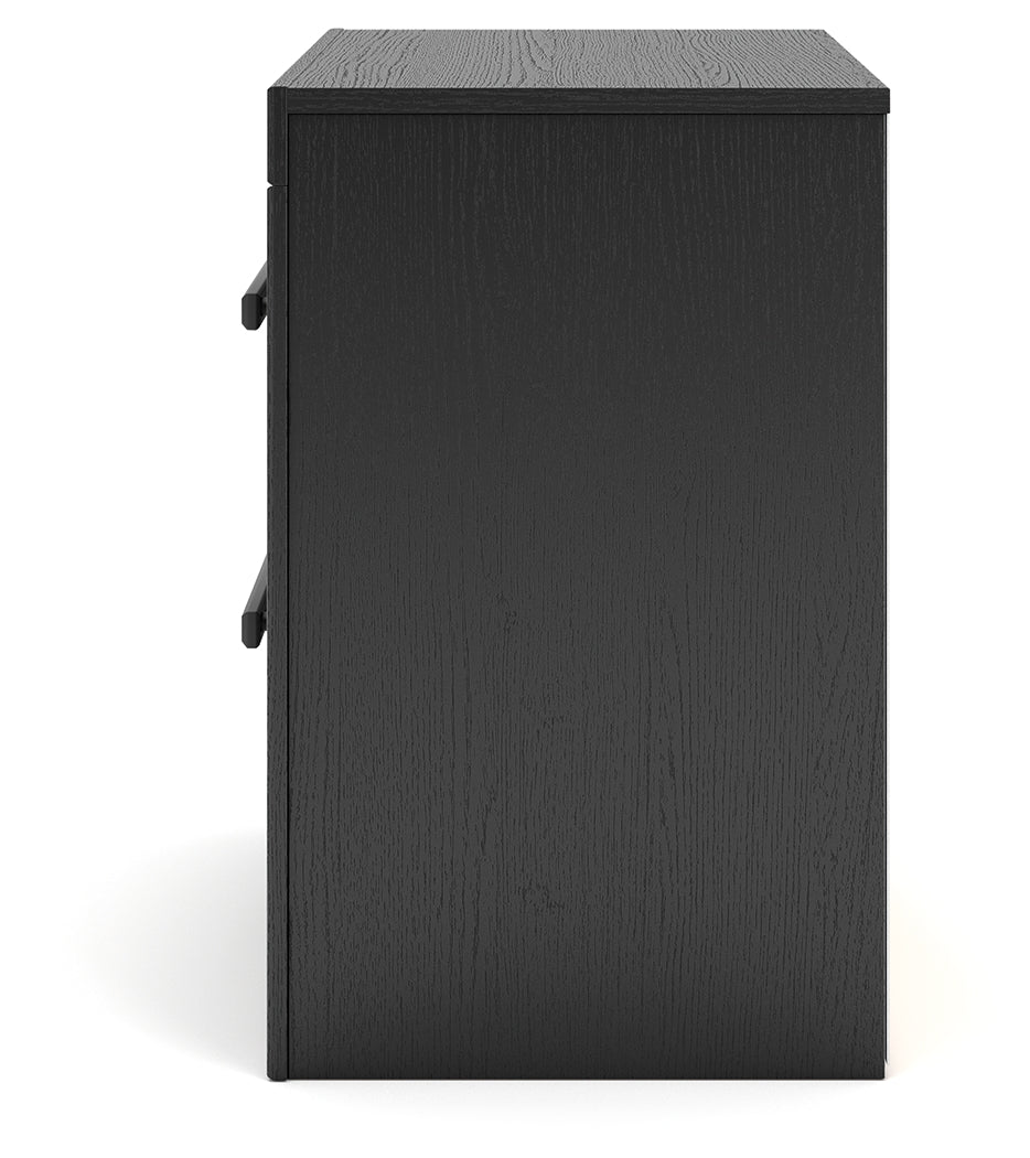 Broachmyn Black/Gray Nightstand- Viva Furn