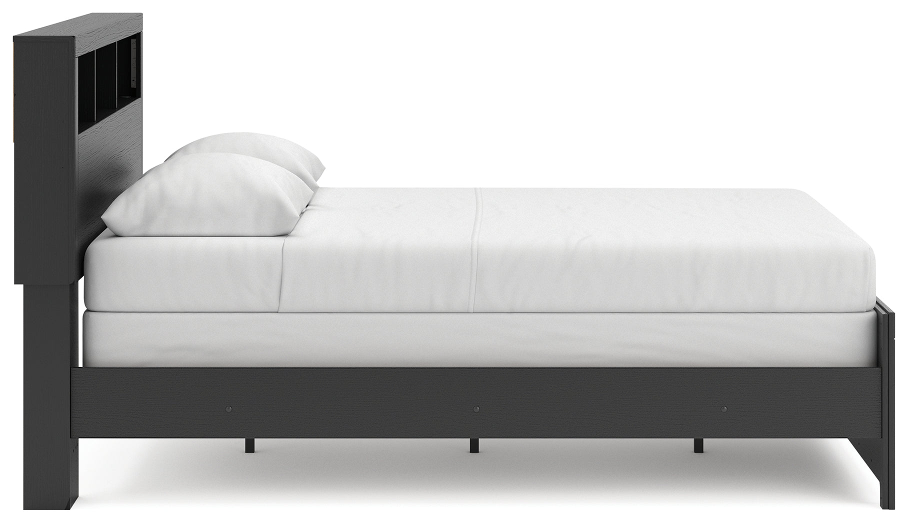 Broachmyn Black/Gray Queen Bookcase Bed- Viva Furn