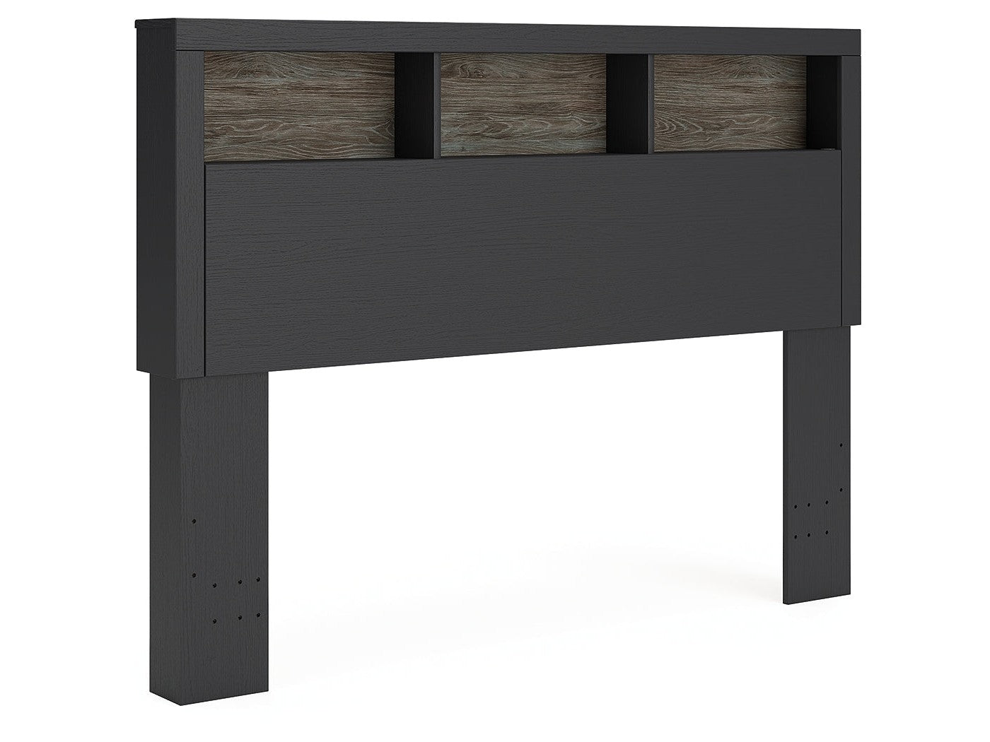 Broachmyn Black/Gray Queen Bookcase Headboard- Viva Furn