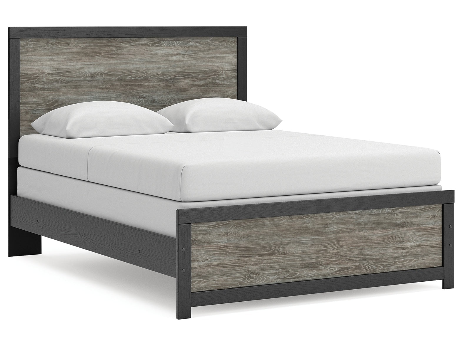 Broachmyn Black/Gray Queen Panel Bed- Viva Furn