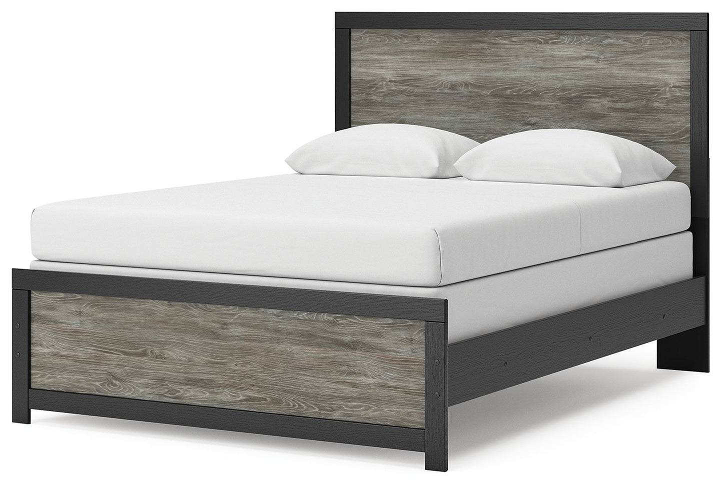 Broachmyn Black/Gray Queen Panel Bed- Viva Furn