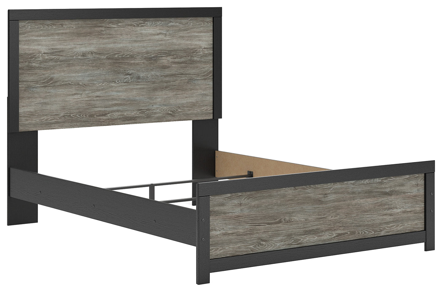 Broachmyn Black/Gray Queen Panel Bed- Viva Furn