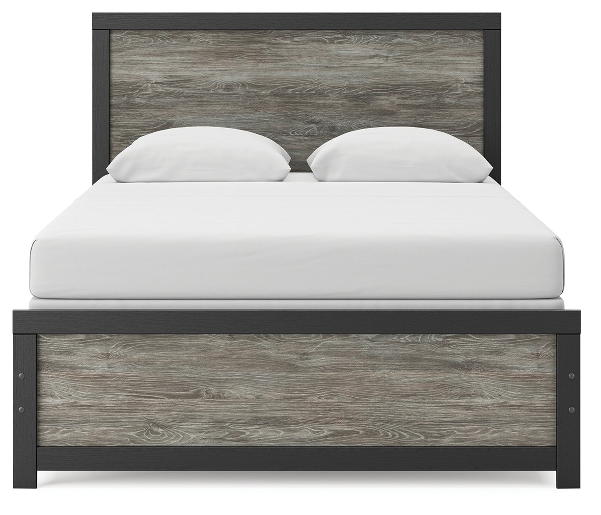 Broachmyn Black/Gray Queen Panel Bed- Viva Furn