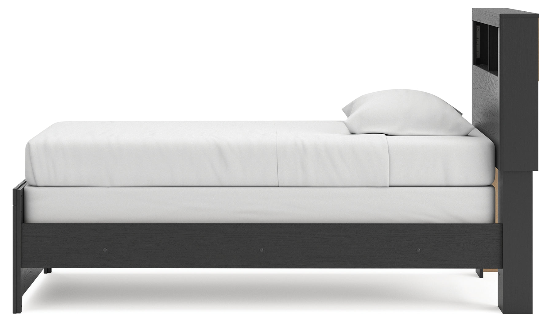 Broachmyn Black/Gray Twin Bookcase Bed- Viva Furn