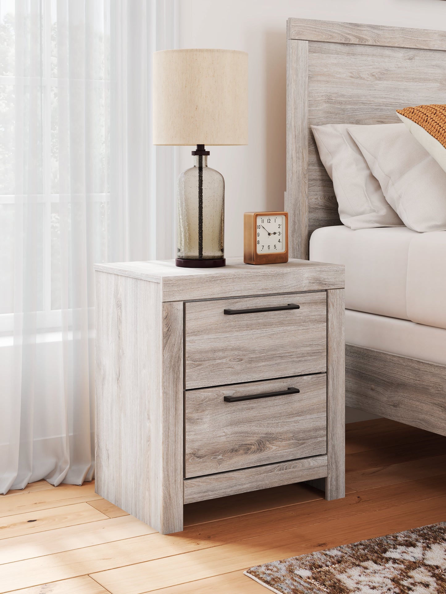 Broachmyn Gray Nightstand- Viva Furn