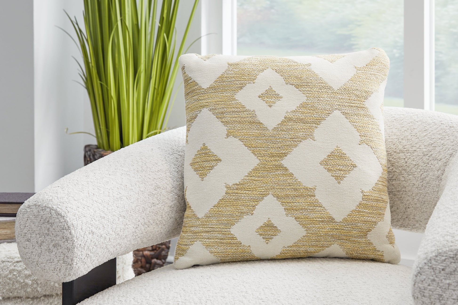 Brockner Next-Gen Nuvella Brown/Yellow Pillow- Viva Furn