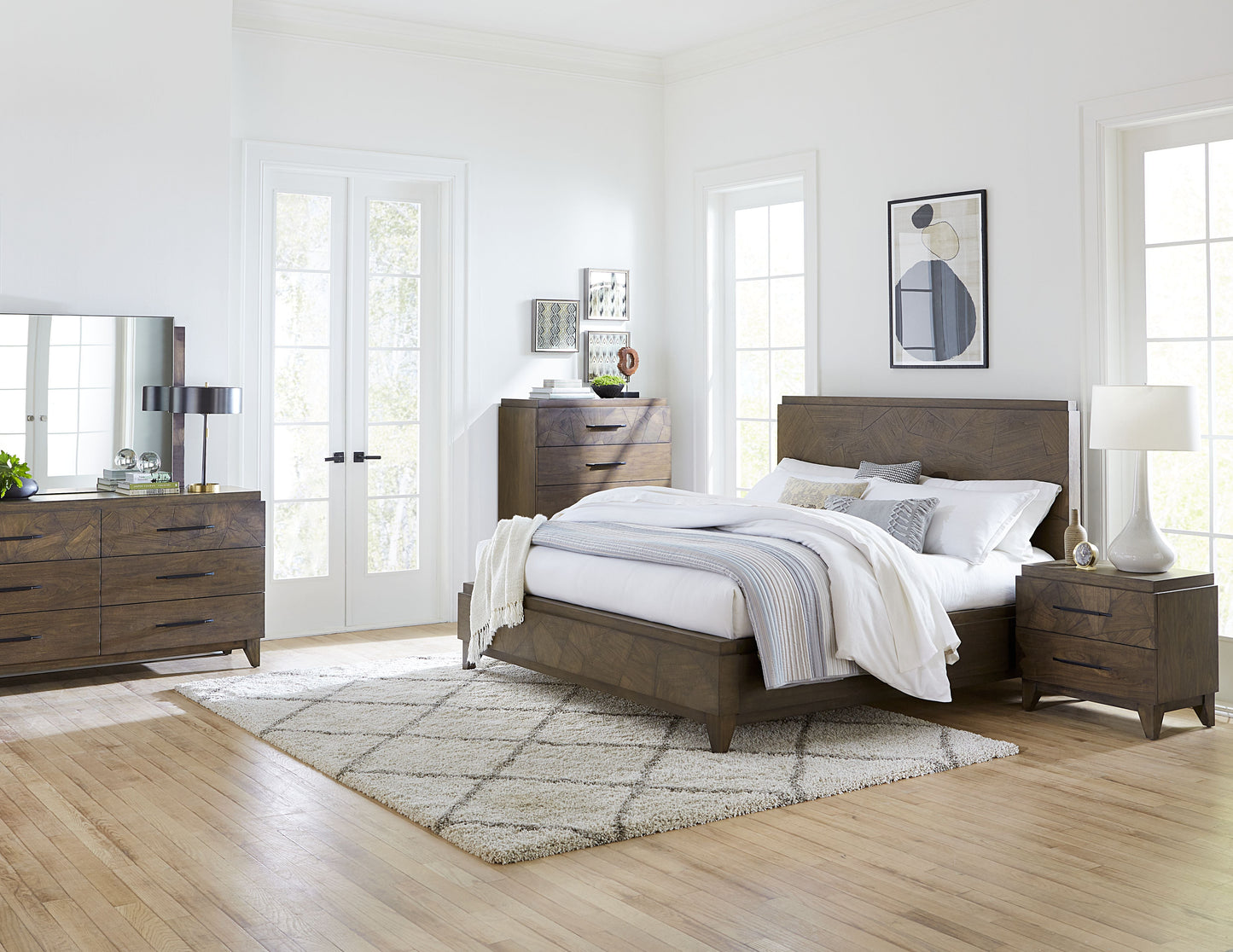 Broderick Two-Drawer Nightstand in Wild Oats Brown - Ornate Home