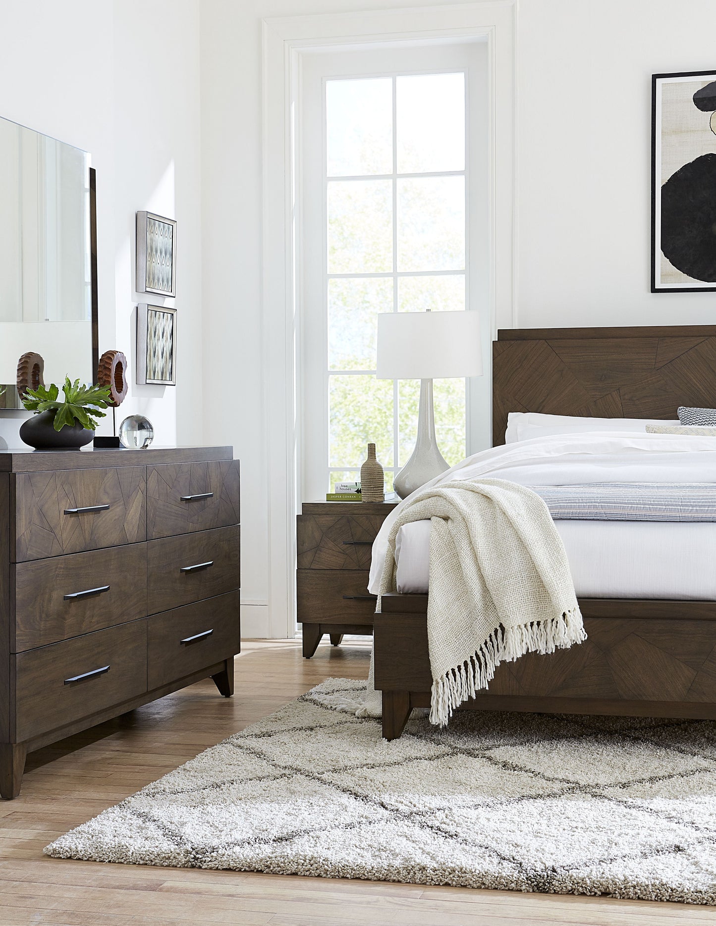 Broderick Two-Drawer Nightstand in Wild Oats Brown - Ornate Home