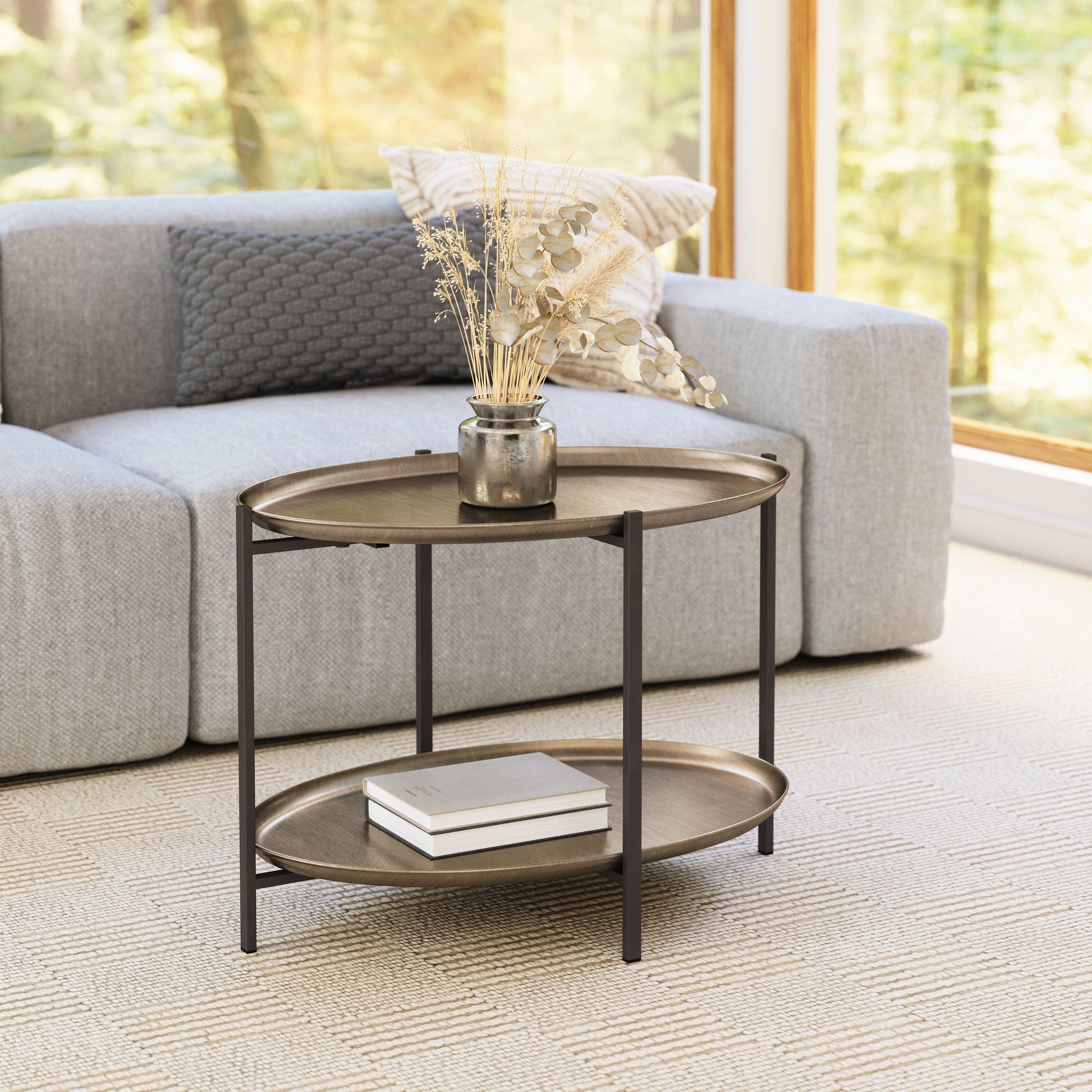 Bronson Bronze Coffee Table - Ornate Home