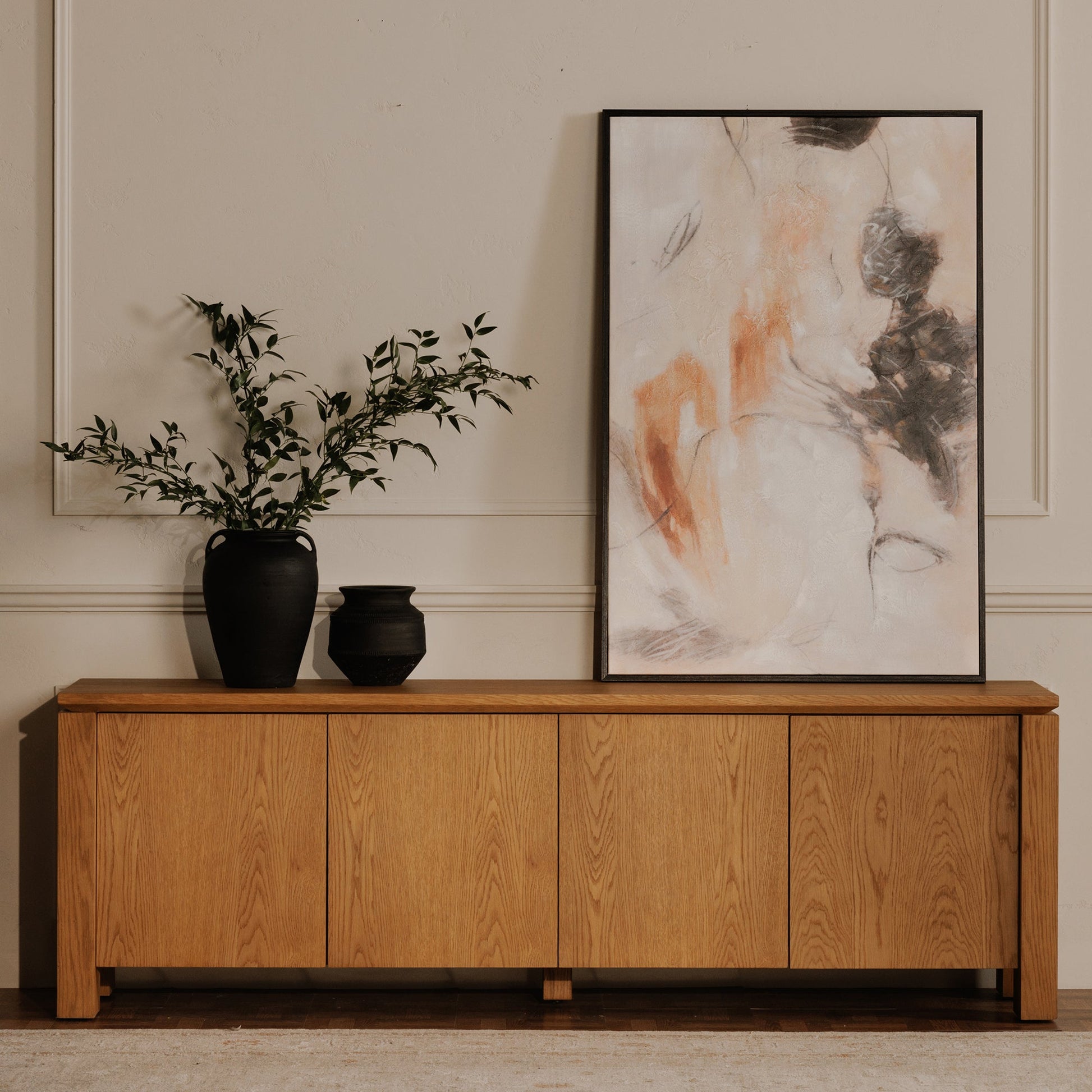 Brook Country Oak Media Unit - Ornate Home