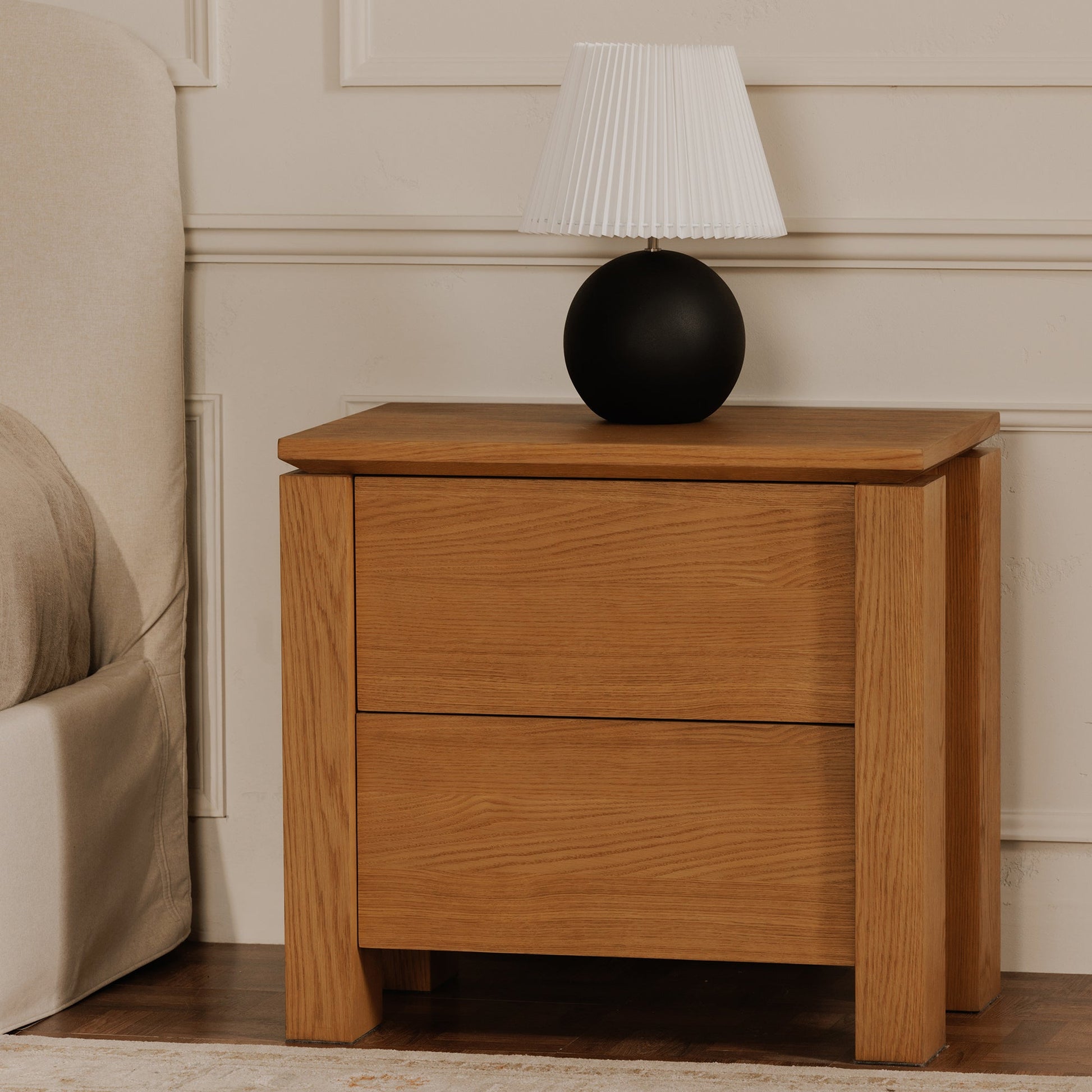 Brook Country Oak Nightstand - Ornate Home