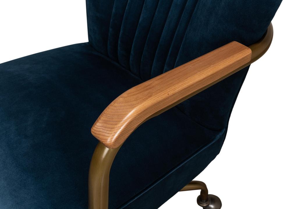 Brooks Blue Swivel Chair - Ornate Home