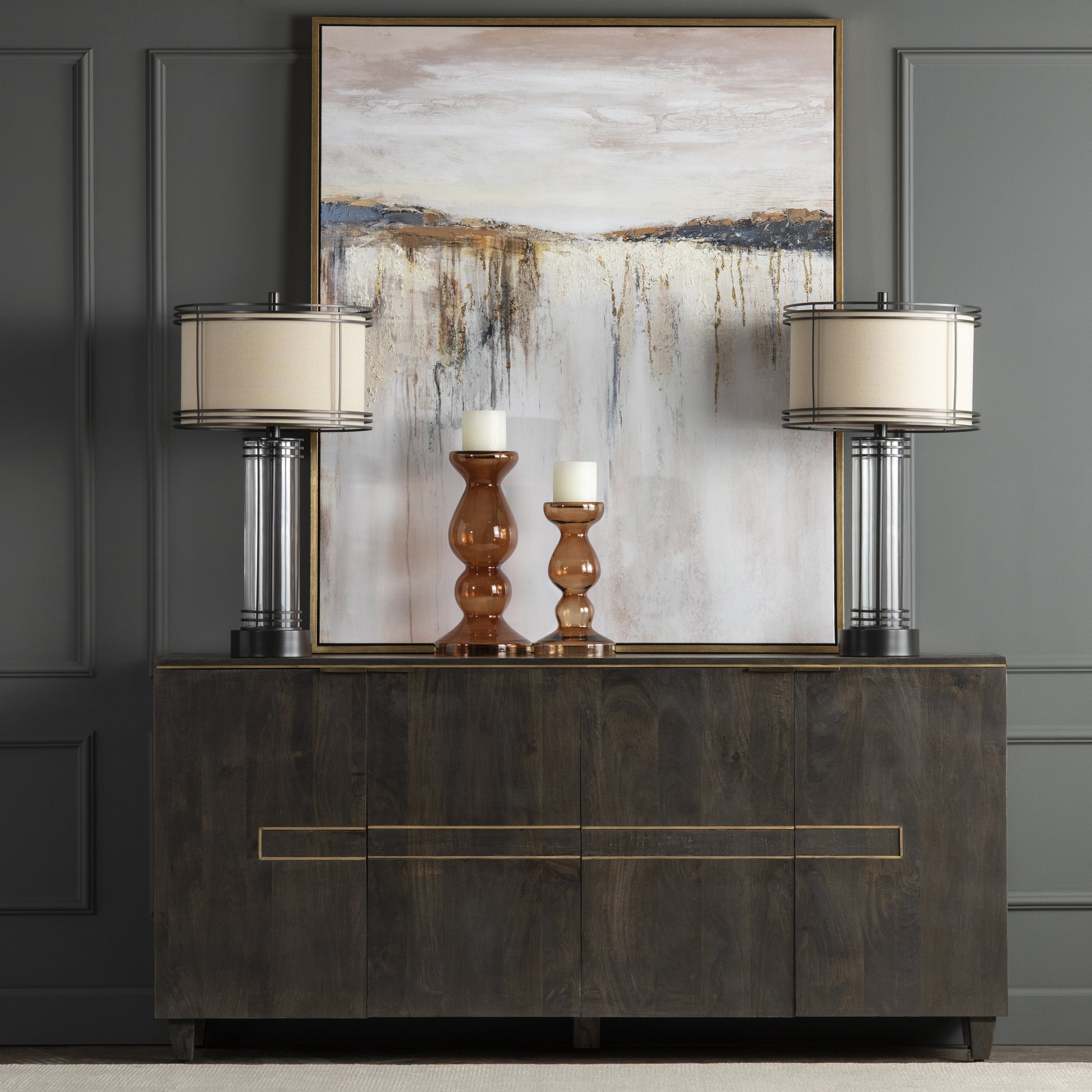 Brooks Gold/Brown Canvas - Ornate Home