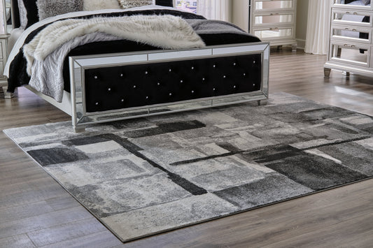 Brycebourne Black/Cream/Gray Medium Rug- Viva Furn
