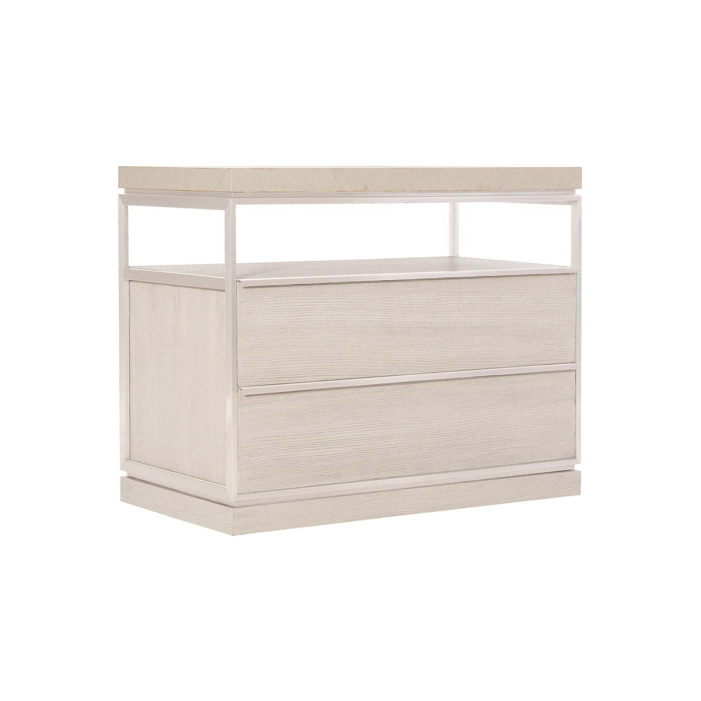 Bryne Tarnished Nickel/Bone Nightstand - Ornate Home