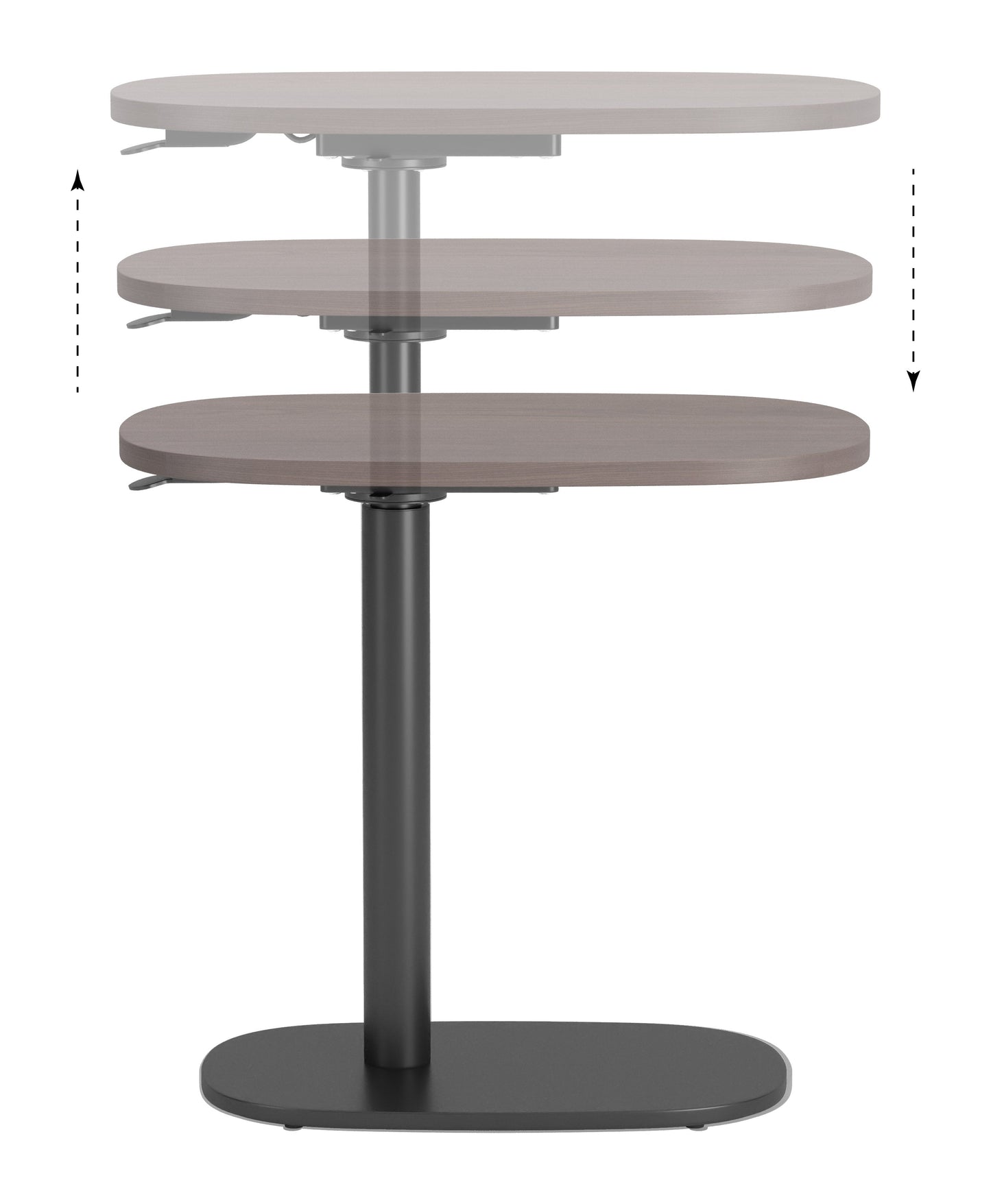 Buddy Gray Adjustable Rotating Side Table - Ornate Home