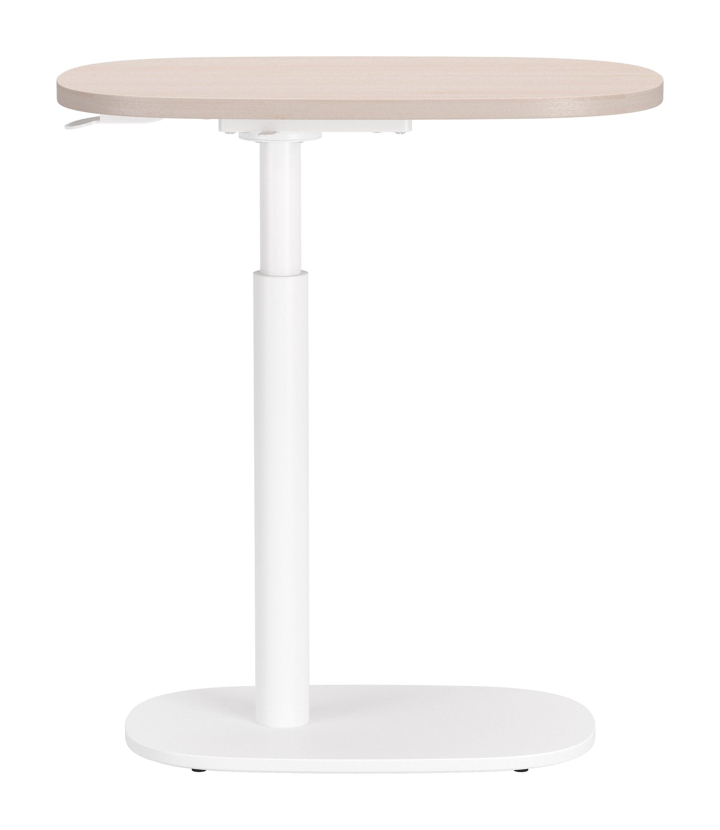 Buddy Natural & White Adjustable Rotating Side Table - Ornate Home