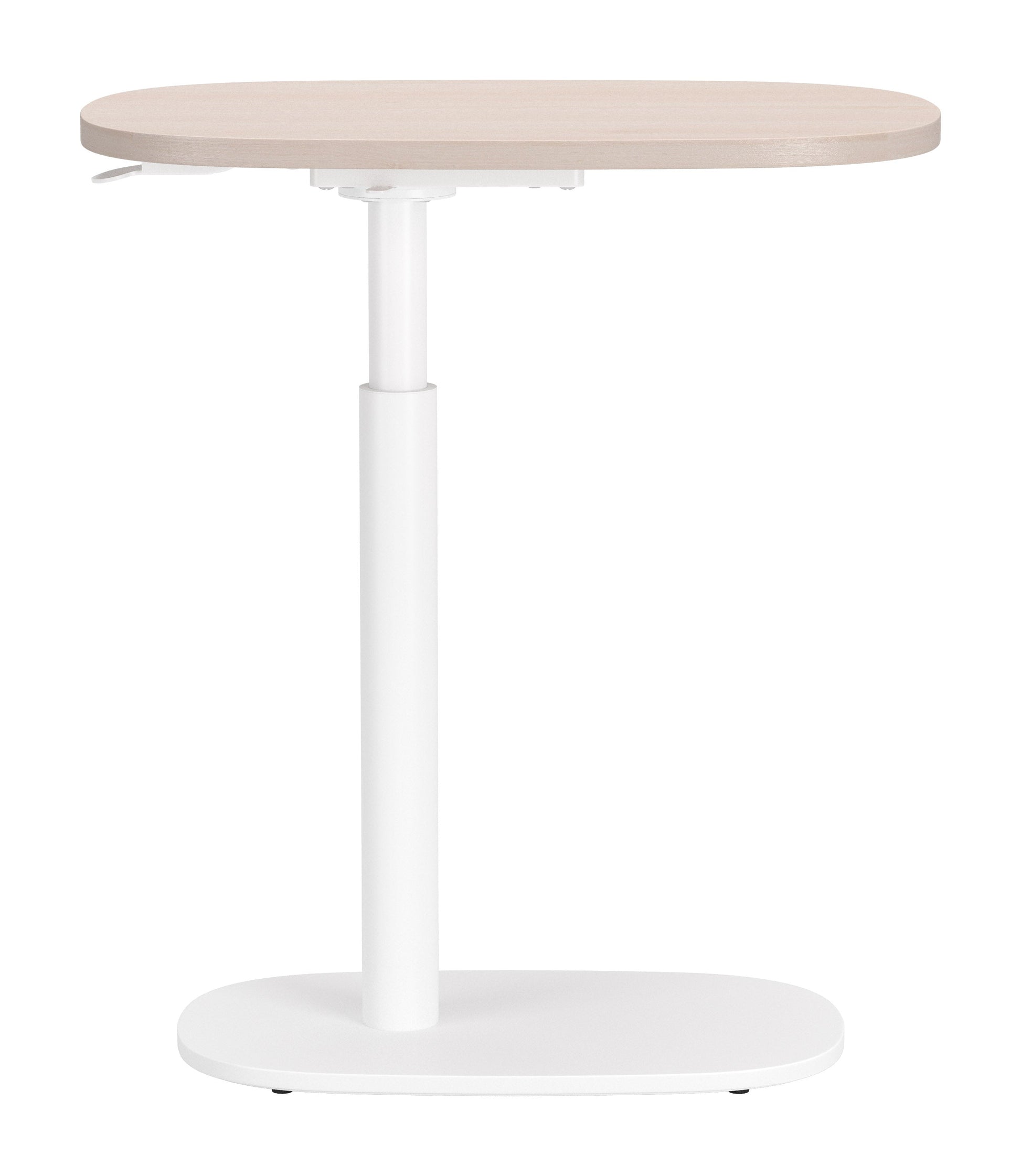 Buddy Natural & White Adjustable Rotating Side Table - Ornate Home
