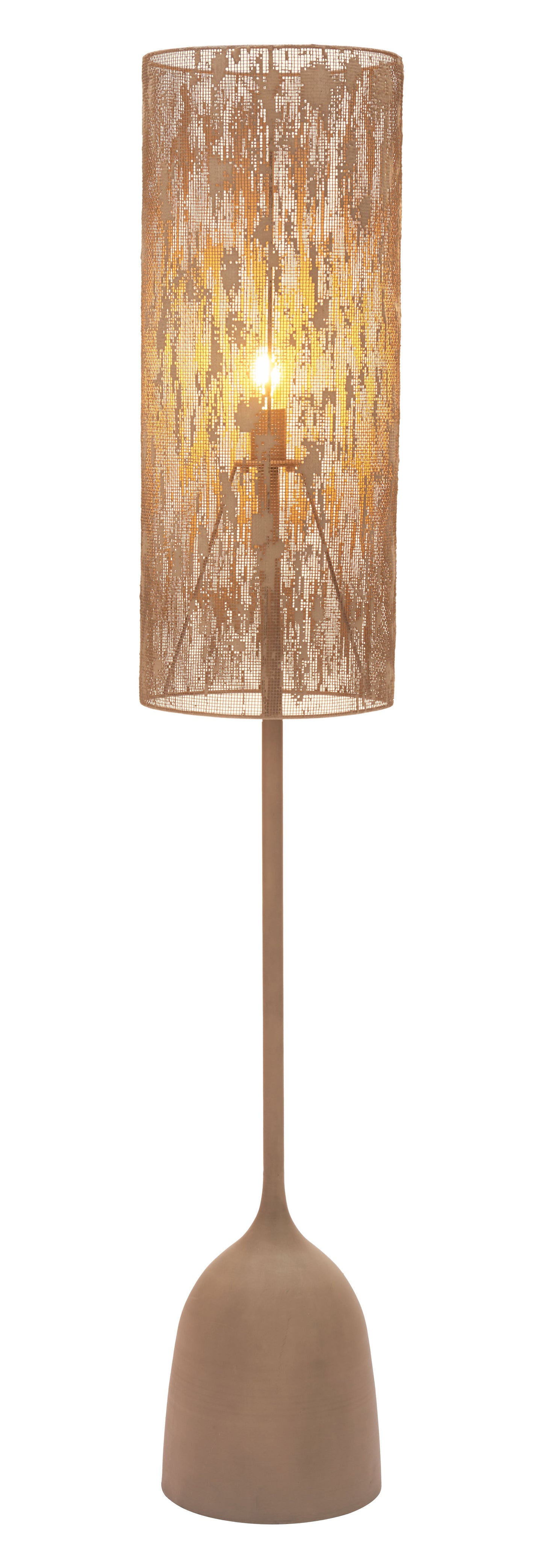 Buff Taupe Floor Lamp - Ornate Home