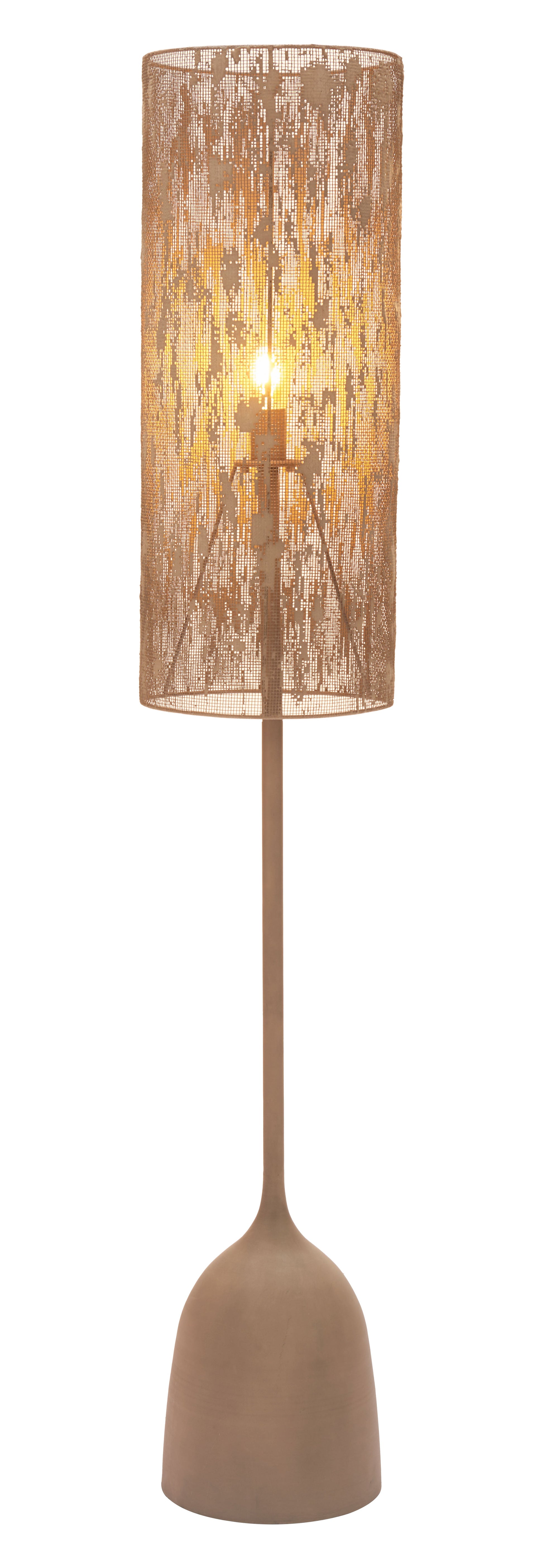 Buff Taupe Floor Lamp - Ornate Home
