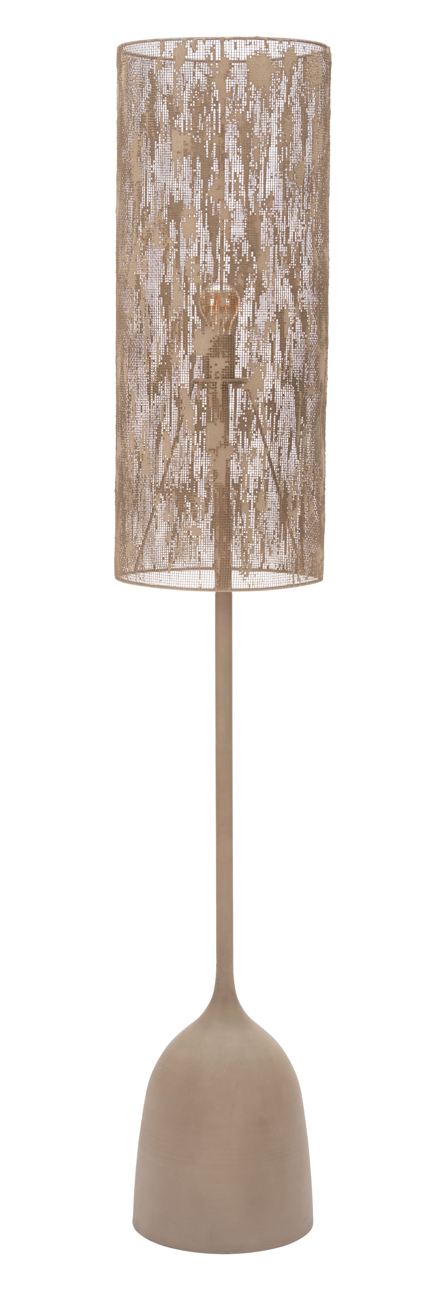 Buff Taupe Floor Lamp - Ornate Home